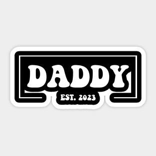 Daddy EST. 2023 Fathers Day Gift Funny Vintage Groovy Sticker